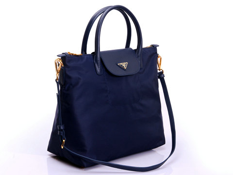2014 Prada tessuto nylon shopper tote bag BN2107 roya blue - Click Image to Close